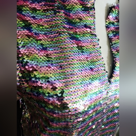 Forever 21 After Dark collection pastel sequin rainbow colors crop top NWT retro - Picture 3 of 5